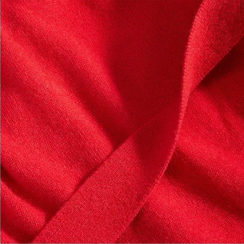 Charter Club Tie-Waist Longline 100% Cashmere Cardigan in Red Polish Size S - Picture 4 of 10